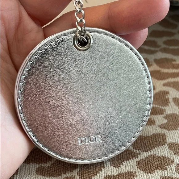 Christian Dior Metallic Silver Keychain Mirror NIB - Picture 3 of 11